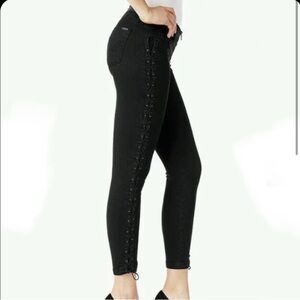Hudson Lace Up Sides Skinny Jeans